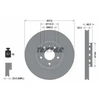Original TEXTAR 92106105 Bremsscheiben 2 Stück vorne für AUDI