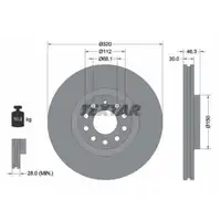 TEXTAR 92106705 Bremsscheiben 2 Stück AUDI