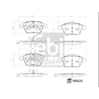 FEBI BILSTEIN 180626 Bremsbelagsatz für PEUGEOT, CITROËN