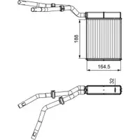 Wärmetauscher Innenraumheizung Valeo 812359 für Ford für Mazda für Volvo Vorne