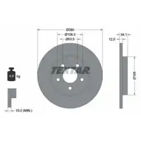 TEXTAR 92109703 Bremsscheiben 2 Stück FORD