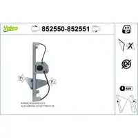 Fensterheber Valeo 852550 für Citroën für Peugeot für Toyota Vorne Links