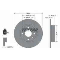 TEXTAR 92111003 Bremsscheiben 2 Stück OPEL