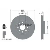 TEXTAR 92111103 Bremsscheiben 2 Stück OPEL