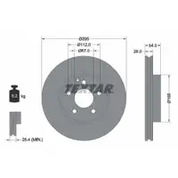 Original TEXTAR 92115205 Bremsscheiben 2 Stück vorne für MERCEDES-BENZ