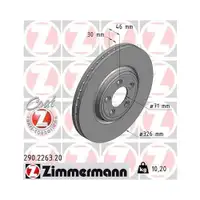 Original ZIMMERMANN 290.2263.20 Bremsscheiben 2 Stück für JAGUAR