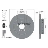 TEXTAR 92265925 Bremsscheiben 2 Stück hinten BMW