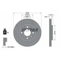 TEXTAR 92111503 Bremsscheiben 2 Stück CITROËN