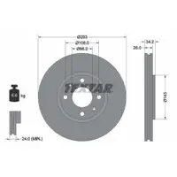 TEXTAR 92111603 Bremsscheiben 2 Stück CITROËN