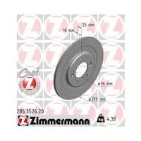 Zimmermann 285.3526.20 Bremsscheiben 2 Stück HYUNDAI