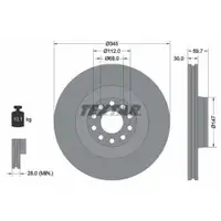 TEXTAR 92112505 Bremsscheiben 2 Stück vorne AUDI
