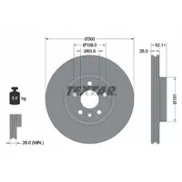 TEXTAR 92159205 Bremsscheiben 2 Stück vorne für VOLVO