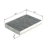 BOSCH 1 987 435 548 Filter, Innenraumluft R 5548