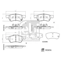 FEBI BILSTEIN 183656 Bremsbelagsatz für MG