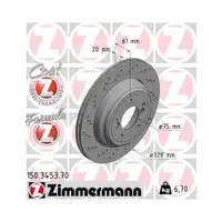 Original ZIMMERMANN 150.3453.70 Bremsscheiben 2 Stück für BMW