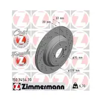 Original ZIMMERMANN 150.3454.70 Bremsscheiben 2 Stück für BMW