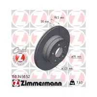 Original ZIMMERMANN 150.3450.52 Bremsscheiben 2 Stück für BMW