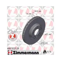 Zimmermann 600.3227.20 Bremsscheiben 2 Stück PORSCHE