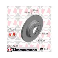 ZIMMERMANN 150.3472.20 Bremsscheiben 2 Stück für BMW
