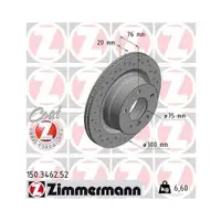 Original ZIMMERMANN 150.3462.52 Bremsscheiben 2 Stück für BMW
