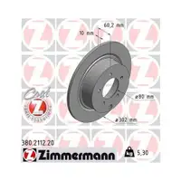 Zimmermann 380.2112.20 Bremsscheiben 2 Stück MITSUBISHI