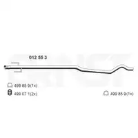 Abgasrohr Ernst 012553 für Opel für General Motors Mitte