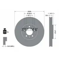 TEXTAR 92111900 Bremsscheiben 2 Stück vorne PEUGEOT