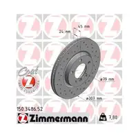 Original ZIMMERMANN 150.3486.52 Bremsscheiben 2 Stück für MINI