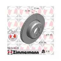 ZIMMERMANN 150.3490.20 Bremsscheiben 2 Stück für BMW