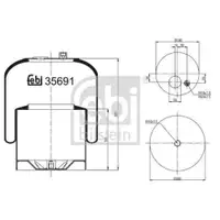 FEBI BILSTEIN 35691 Luftfederbalg für MERCEDES-BENZ