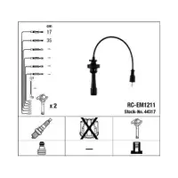 NGK 44317 Zündleitungssatz RC-EM1211 für MITSUBISHI