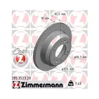 Zimmermann 285.3523.20 Bremsscheiben 2 Stück HYUNDAI
