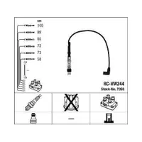 NGK 7358 Zündleitungssatz RC-VW244 für VW, SEAT