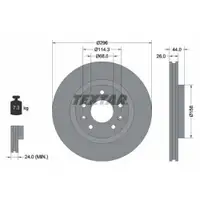 TEXTAR 92274203 Bremsscheiben 2 Stück NISSAN