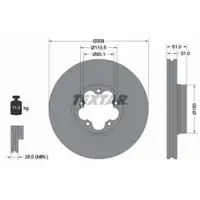 TEXTAR 92274303 Bremsscheiben 2 Stück vorne FORD