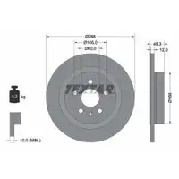 TEXTAR 92275203 Bremsscheiben 2 Stück OPEL
