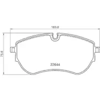 Bremsbelagsatz Scheibenbremse Textar 2264403 Q+ für VW Vorderachse