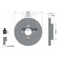 TEXTAR 92278703 Bremsscheiben 2 Stück vorne OPEL