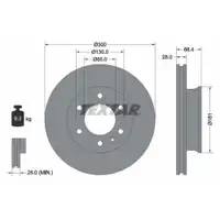 TEXTAR 93143203 Bremsscheiben 2 Stück MERCEDES-BENZ
