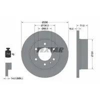 TEXTAR 93143303 Bremsscheiben 2 Stück hinten MERCEDES-BENZ