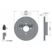 TEXTAR 92278003 Bremsscheiben 2 Stück vorne für MITSUBISHI