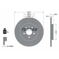 TEXTAR 92118203 Bremsscheiben 2 Stück PEUGEOT
