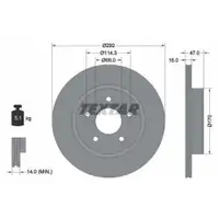TEXTAR 92278103 Bremsscheiben 2 Stück hinten für NISSAN