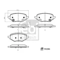 FEBI BILSTEIN 195086 Bremsbelagsatz für MG
