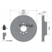 TEXTAR 50006747 1 Set Bremsscheiben für vorne links und rechts für AUDI