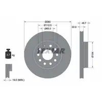TEXTAR 92120705 Bremsscheiben 2 Stück VW
