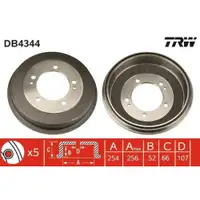 TRW DB4344 Bremstrommel