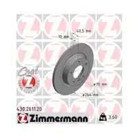 Zimmermann 430.2611.20 Bremsscheiben 2 Stück OPEL
