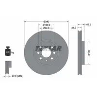 TEXTAR 92124603 Bremsscheiben 2 Stück OPEL