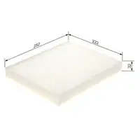 BOSCH 1 987 435 135 Filter, Innenraumluft M5135 für AUDI, VW, SEAT, SKODA